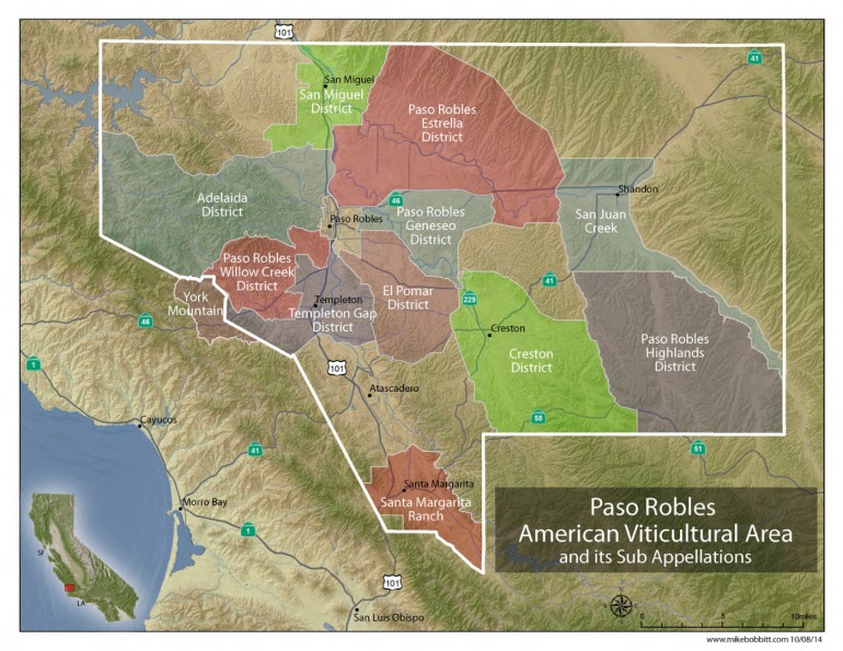 Paso Robles map