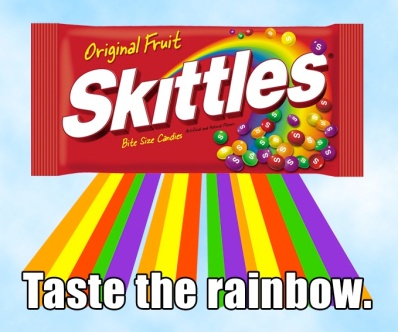 Skittles rainbow